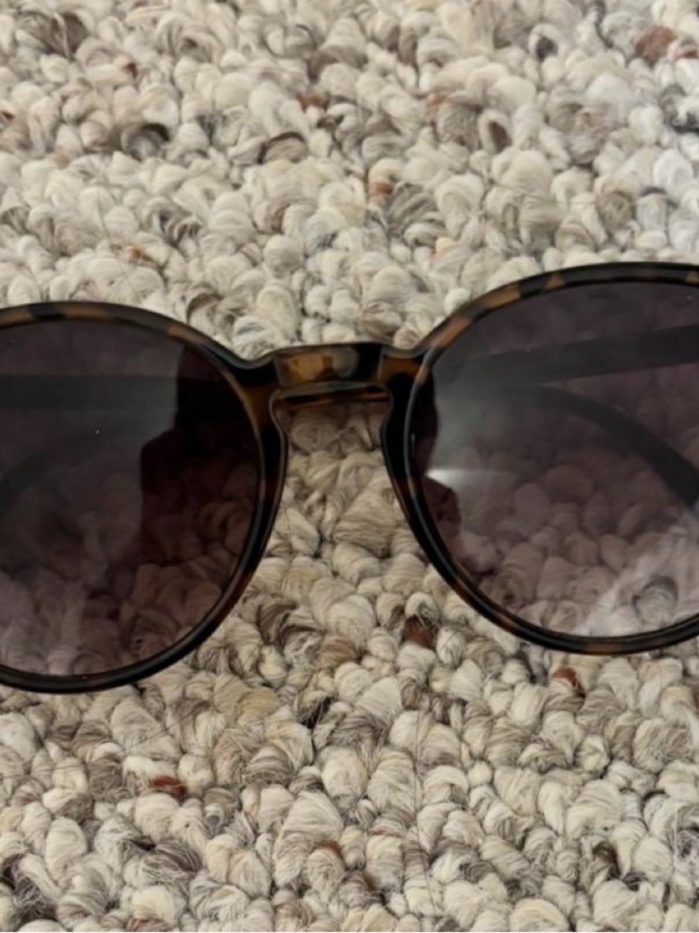 Tortoiseshell Round Women’s Sunglasses - Brown Lenses